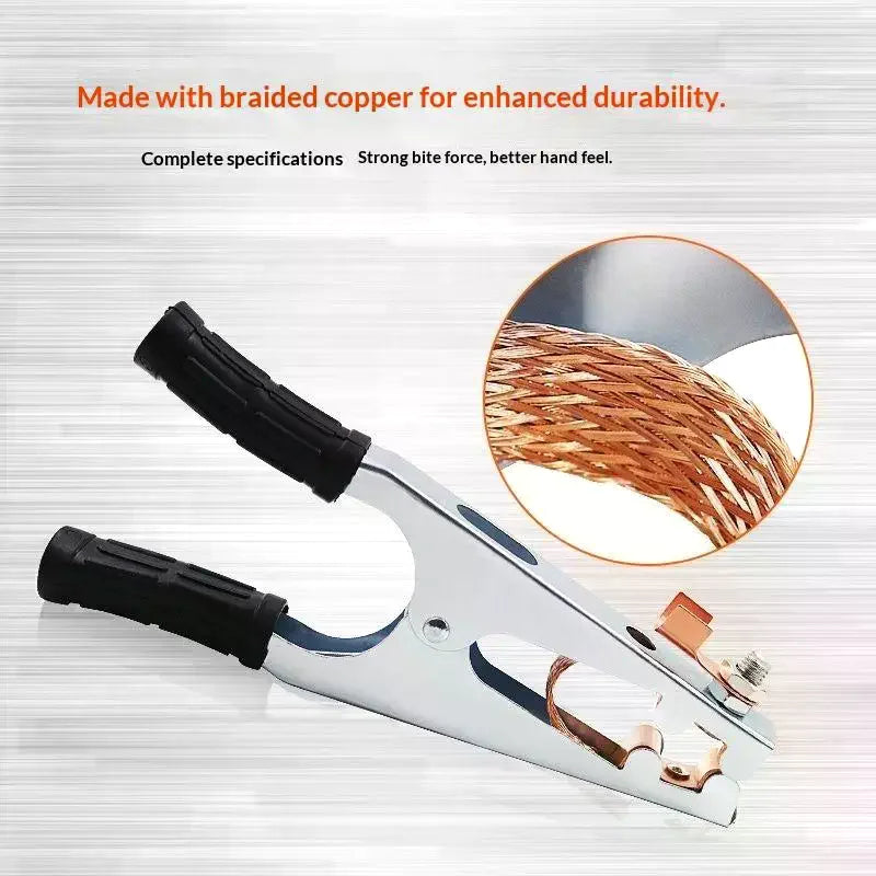 1Pcs Manual Welder Electrode Holder 300A 500A Copper Welding Earth Clip Ground Clamp Professional Tools Zpaxo