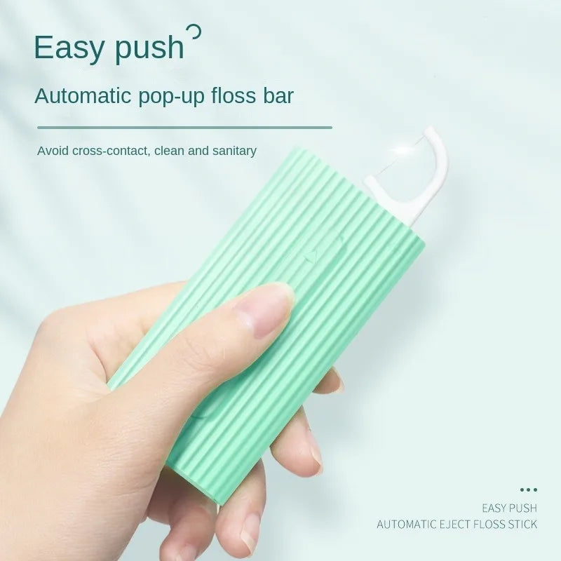 Box Reusable Dental Floss Stick Portable Automatic Dispenser