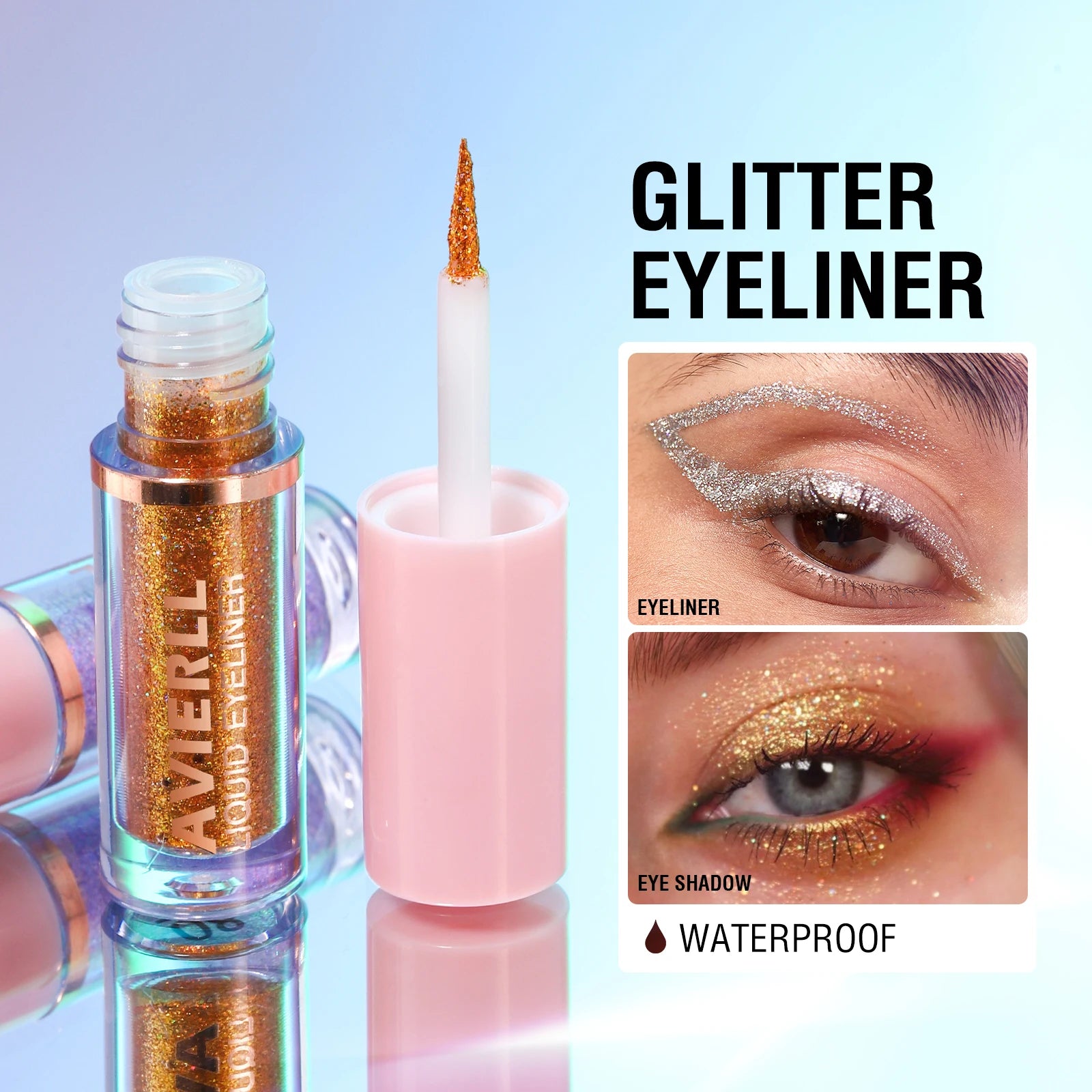 Glitter Liquid Eyeliner Pen Long-lasting Smudge-proof Waterproof Zpaxo