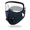 Cycling protective mask sports mask filter dustproof and warm mask protective lens detachable Zpaxo Navy blue face mask 3PC