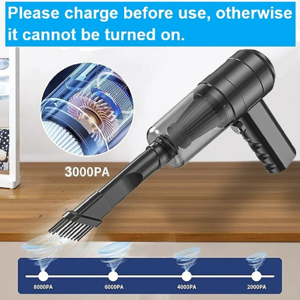 Car vacuum cleaner, small mini handheld portable vacuum cleaner, multifunctional, suitable for various scenarios inside the car Zpaxo