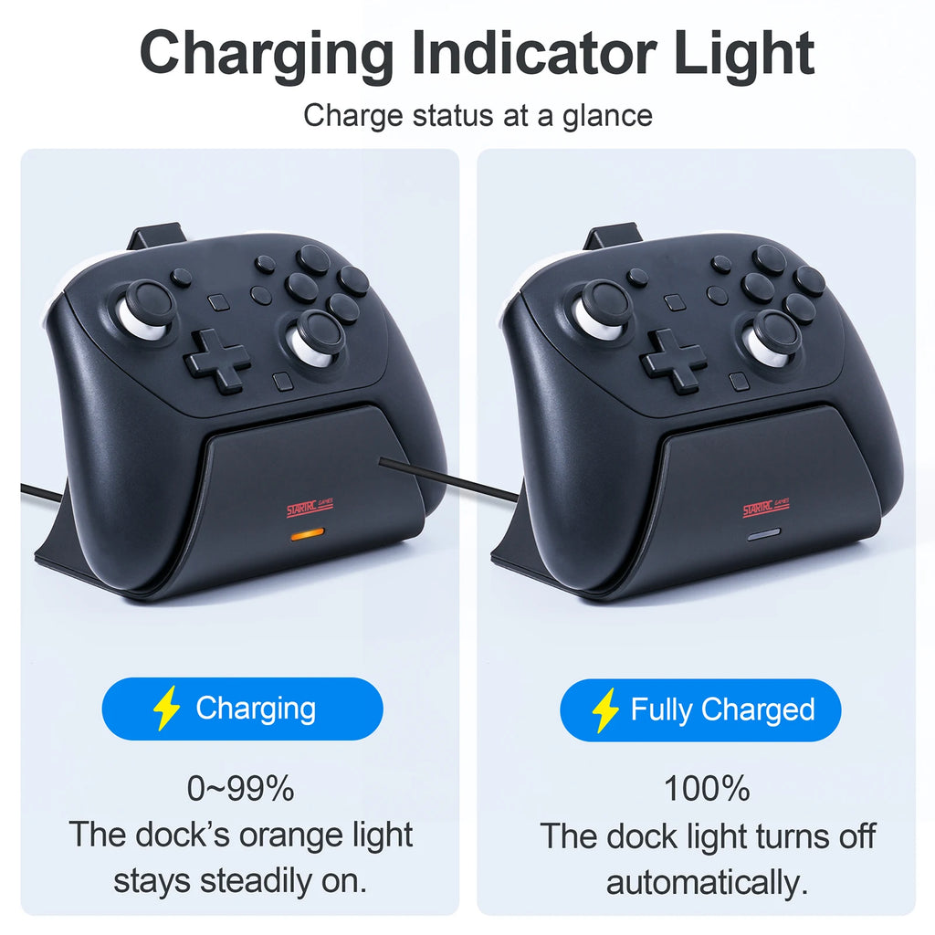 Controller Charger Stand Compatible Switch 2 Charging Dock Base W LED