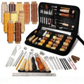 DIY leather sewing set, leather craft tool combination, sewing needle set, leather grooving device, wax thread Zpaxo suit