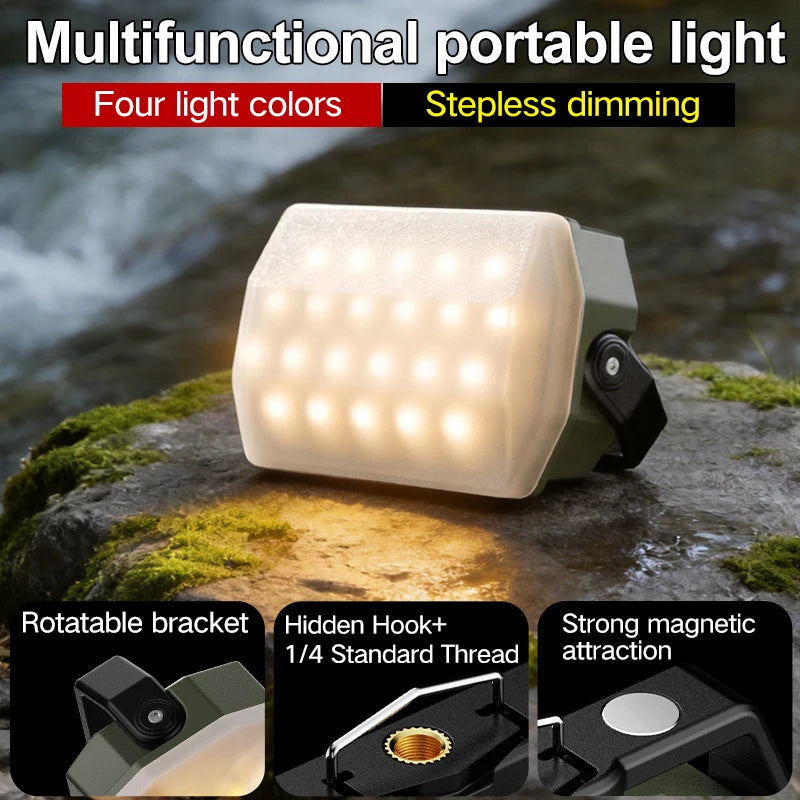 Solar Powered LED Outdoor Hiking Atmosphere Lighting High-end Feeling