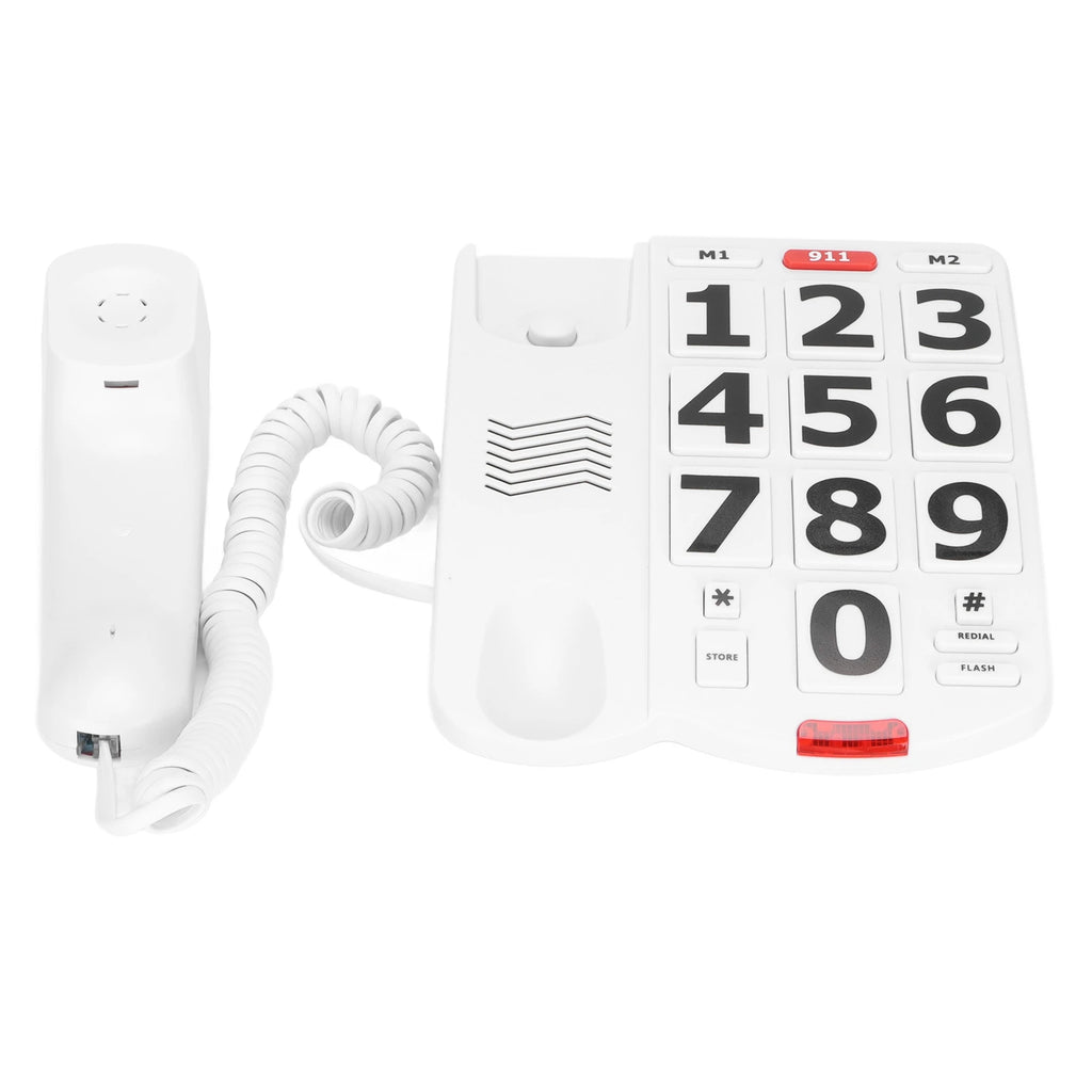 Big Button Phone Wired Landline Easy Read Buttons Loud Ringtones
