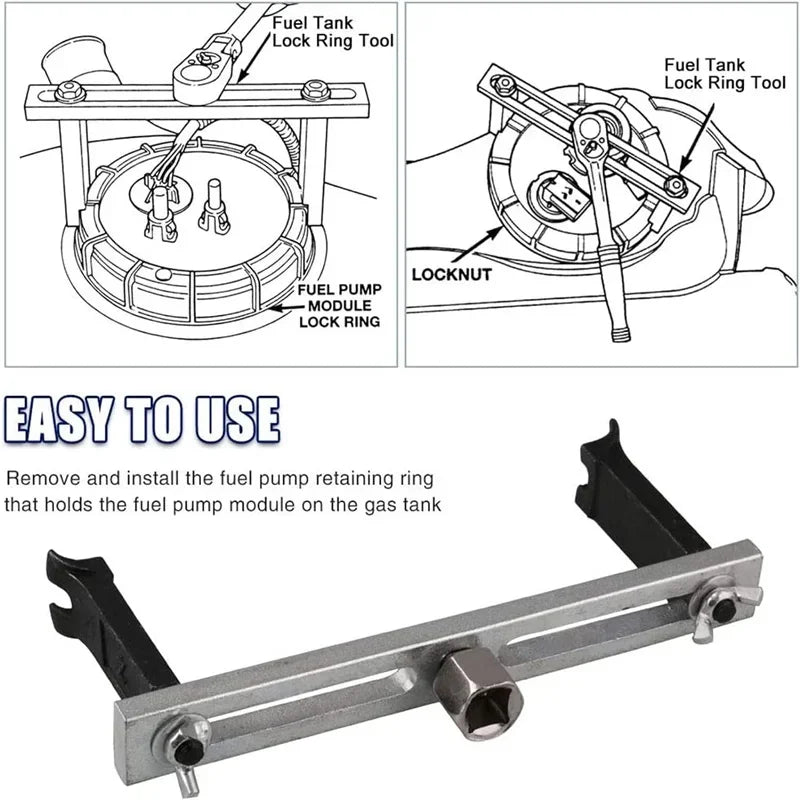 Car Fuel Tank Cap Removal Tool Pump Wrench Adjustable Universal Repair