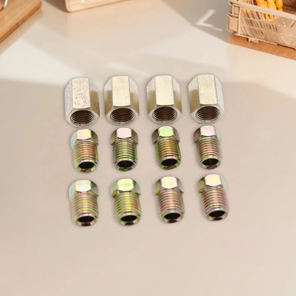 3 24 Threads Brake Line Fittings Assortment 4 Unions 8 Nuts Connector