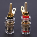 2pcs 4mm Brass Speaker Amplifier Binding Posts Terminals for Banana Plugs Zpaxo Default Title