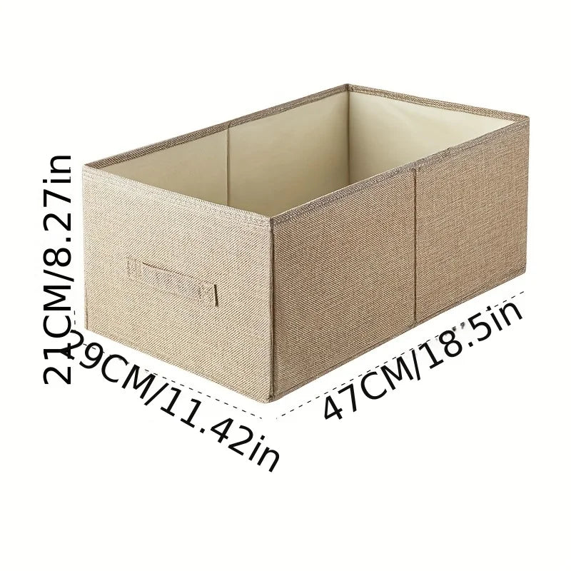 Foldable Fabric Clothes Storage Box – Wardrobe & Drawer Organizer Fabric Storage Box Zpaxo Dark Khaki
