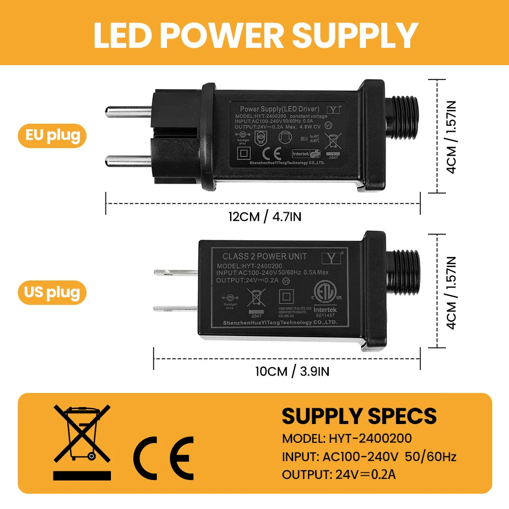 Outdoor String Lights G40 with Remote Dimmable 24V Low-Voltagle Safer Adapter 3 Lighting Modes IP44 Waterproof G40 String Lights Zpaxo