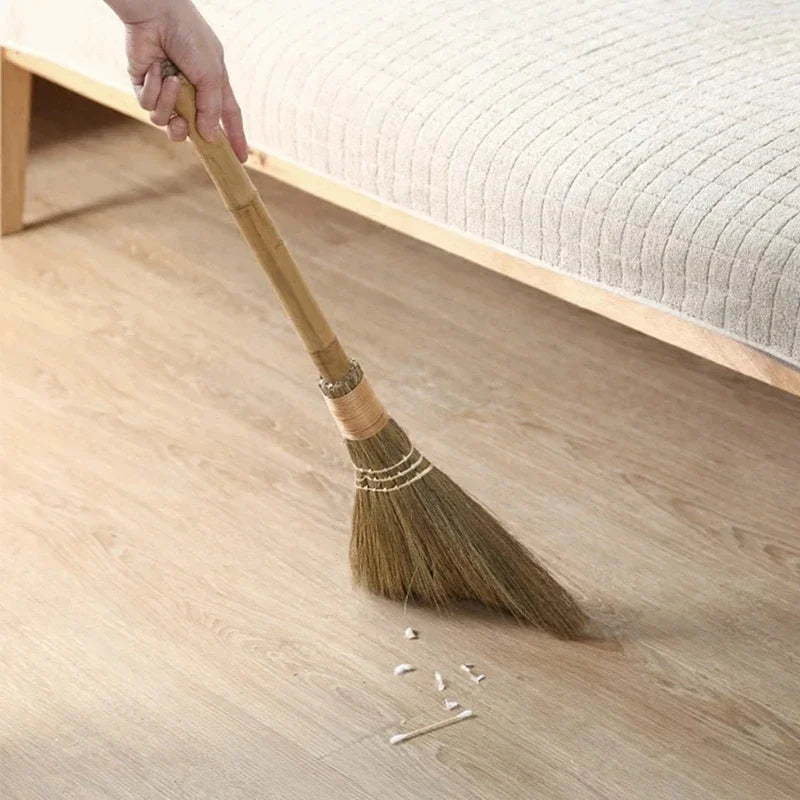 Japanese Handmade Straw Broom – Bamboo Floor Sweeping Brush Handmade Straw Broom Zpaxo