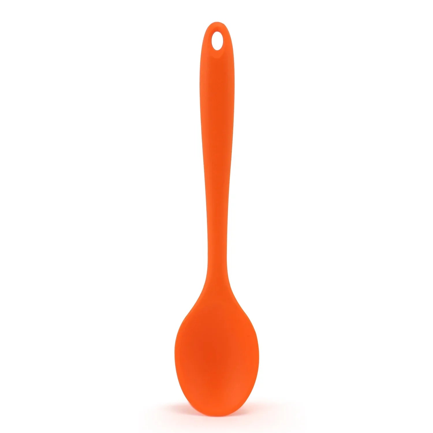 Hot Silicone Spoon Tableware Small Mixing Spoon Denser Salad Seasoning Denser Spoon Kitchen Small Tool Zpaxo Orange