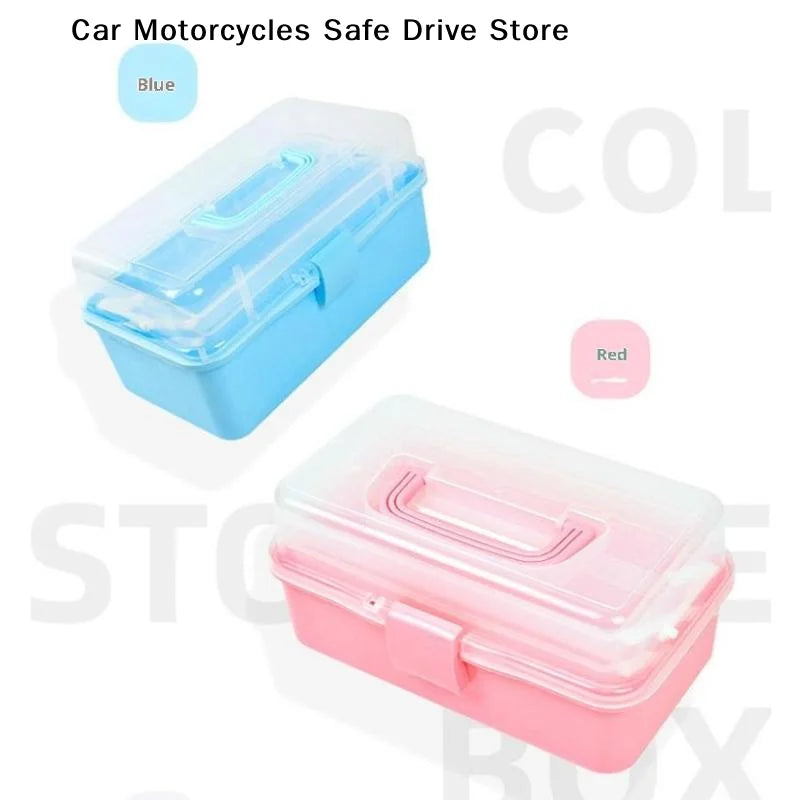 3-Layer Plastic Dividing Storage Box Craft Organizer Adjustable
