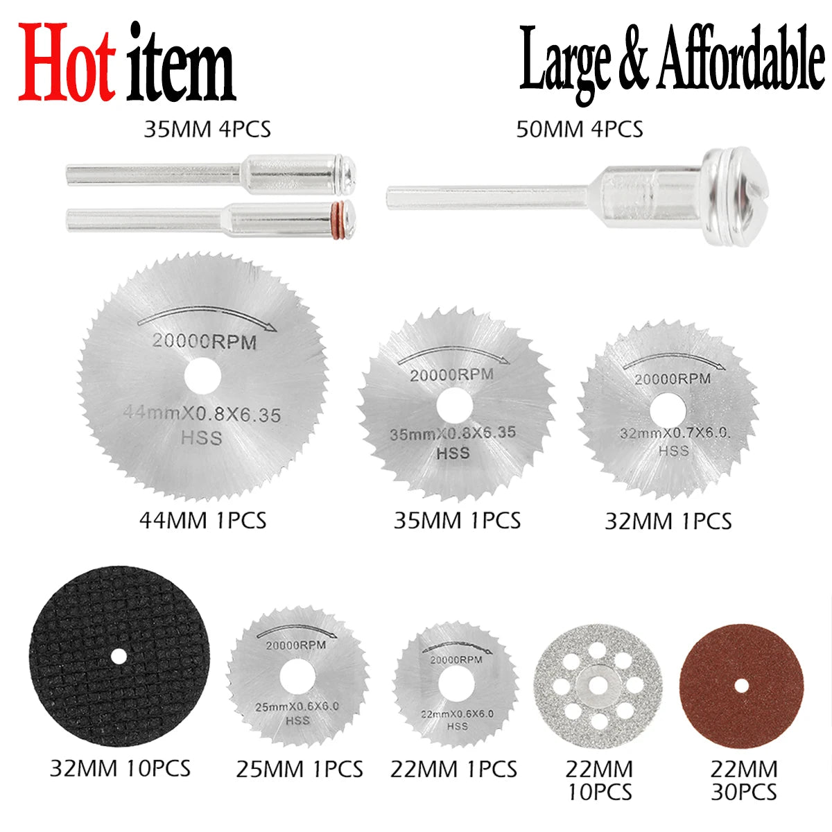 11-60pc Saw Blades Dremel Tool Mini Cutting Disc for Rotory Accessories Diamond Grinding Wheel Circular Woodworking Cutting Disc Zpaxo 60PCS Multipurpose Cutting