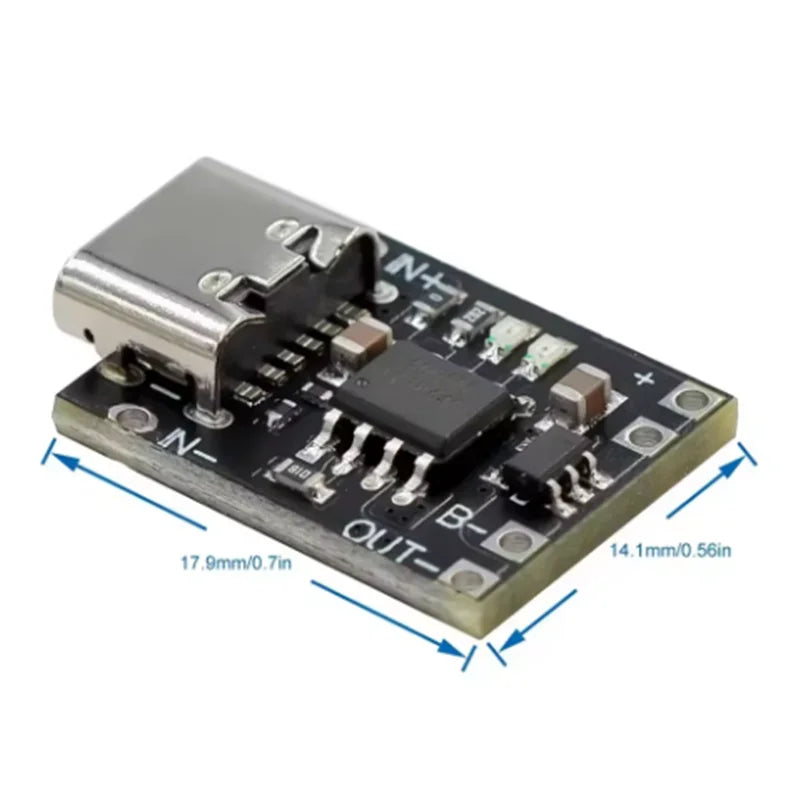 5V charging and discharging integrated module 3.7V 4.2V18650 lithium battery charging boost power board protection Type-c Zpaxo