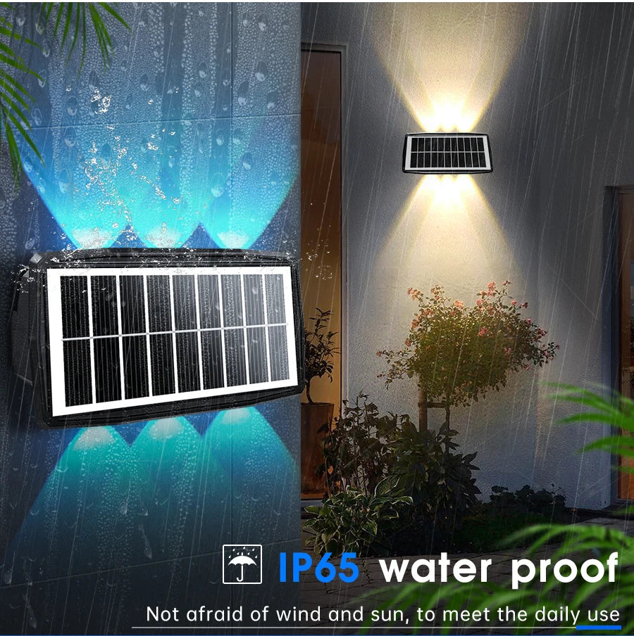 Outdoor Solar Garden Light Spotlights Wall Lamps Sconce Waterproof 2 Zpaxo
