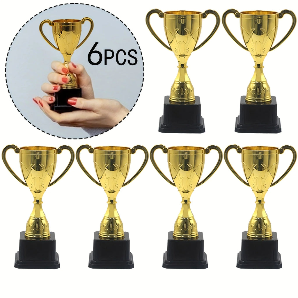 Gold Trophy Award Plastic Cup Rewards Winning Prize Sports