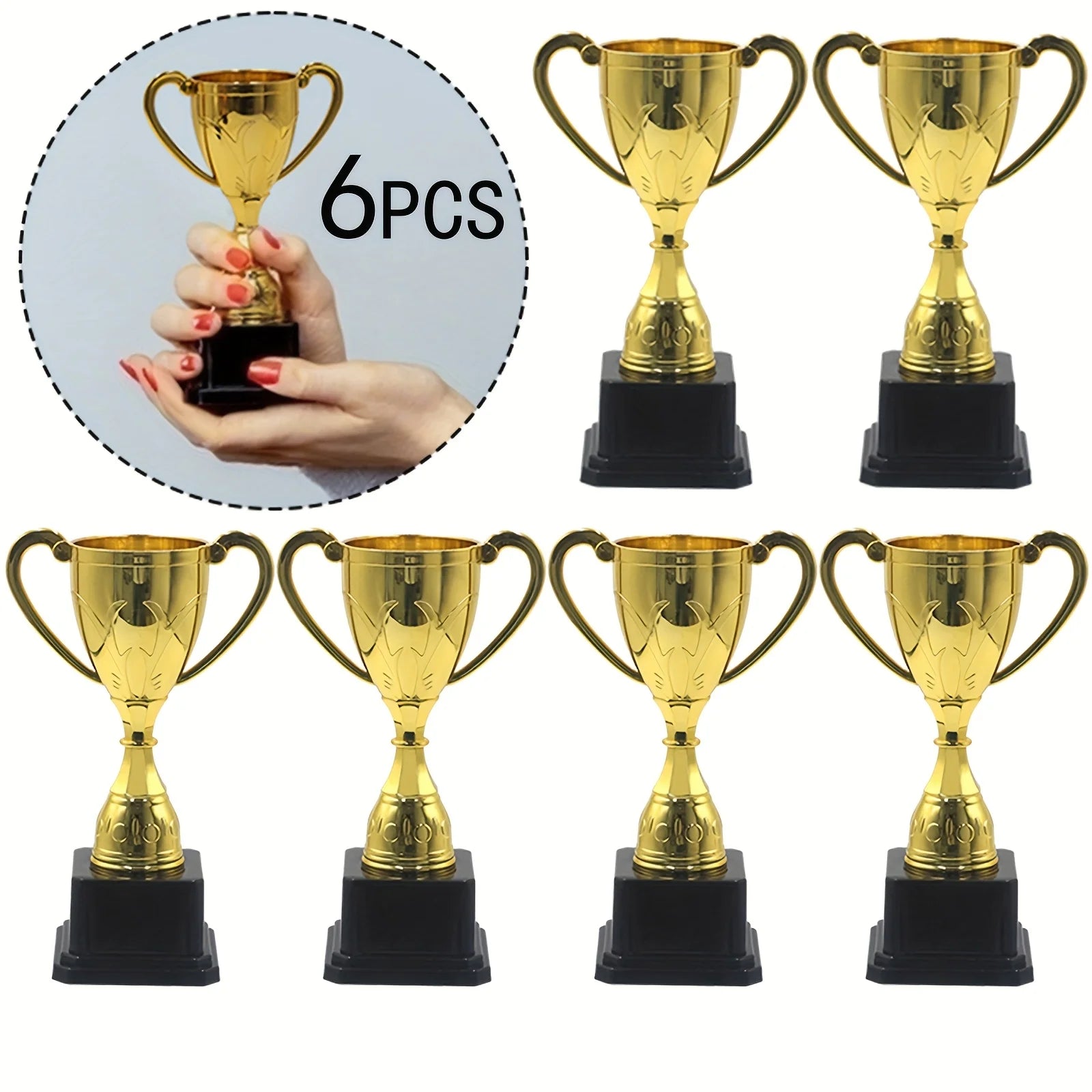 Gold Trophy Award Plastic Cup Rewards Winning Prize Sports