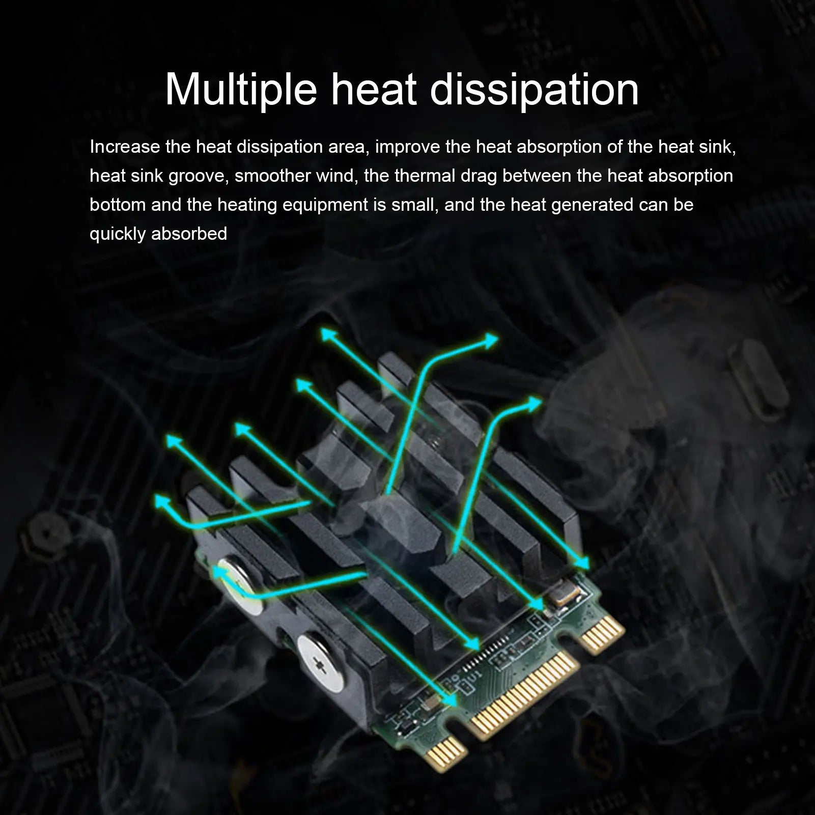 M 2 2230 SSD Heatsink Cooler Double Sided Excellent Heat Dissipation