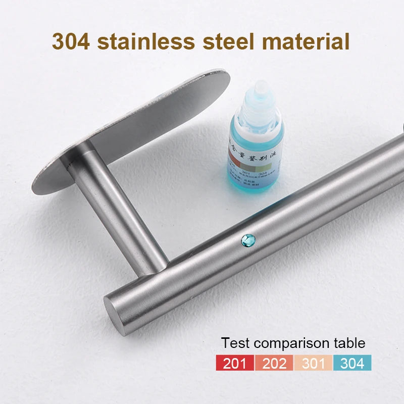 Stainless Steel Paper Towel Holder Hanging Roll Rack Toilet Plastic