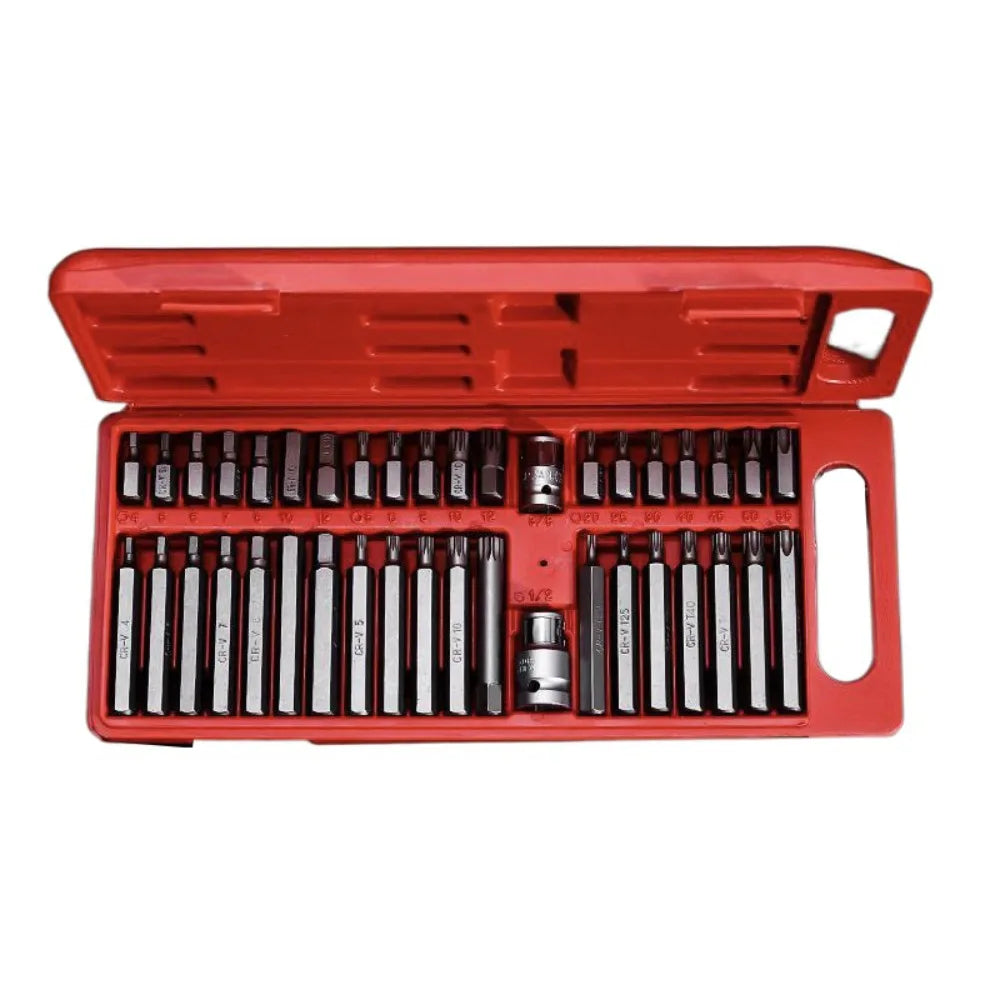 40-Piece Hexagonal Wrench Extended Screwdriver Combination Tool Star Zpaxo Red