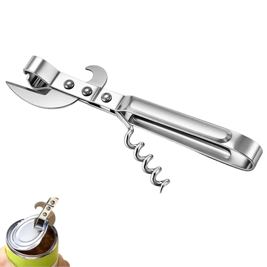 Multifunctional Bottle Opener Stainless Steel Bottle Jar Opener Adjustable Manual Jar Opener Gripper Corkscrew Kitchen tools Zpaxo