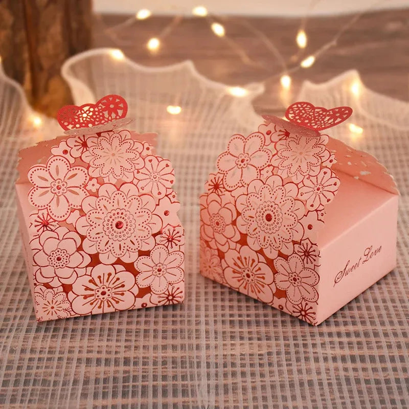 10-Piece Butterfly Candy Boxes Wedding Chocolate Packaging Birthday