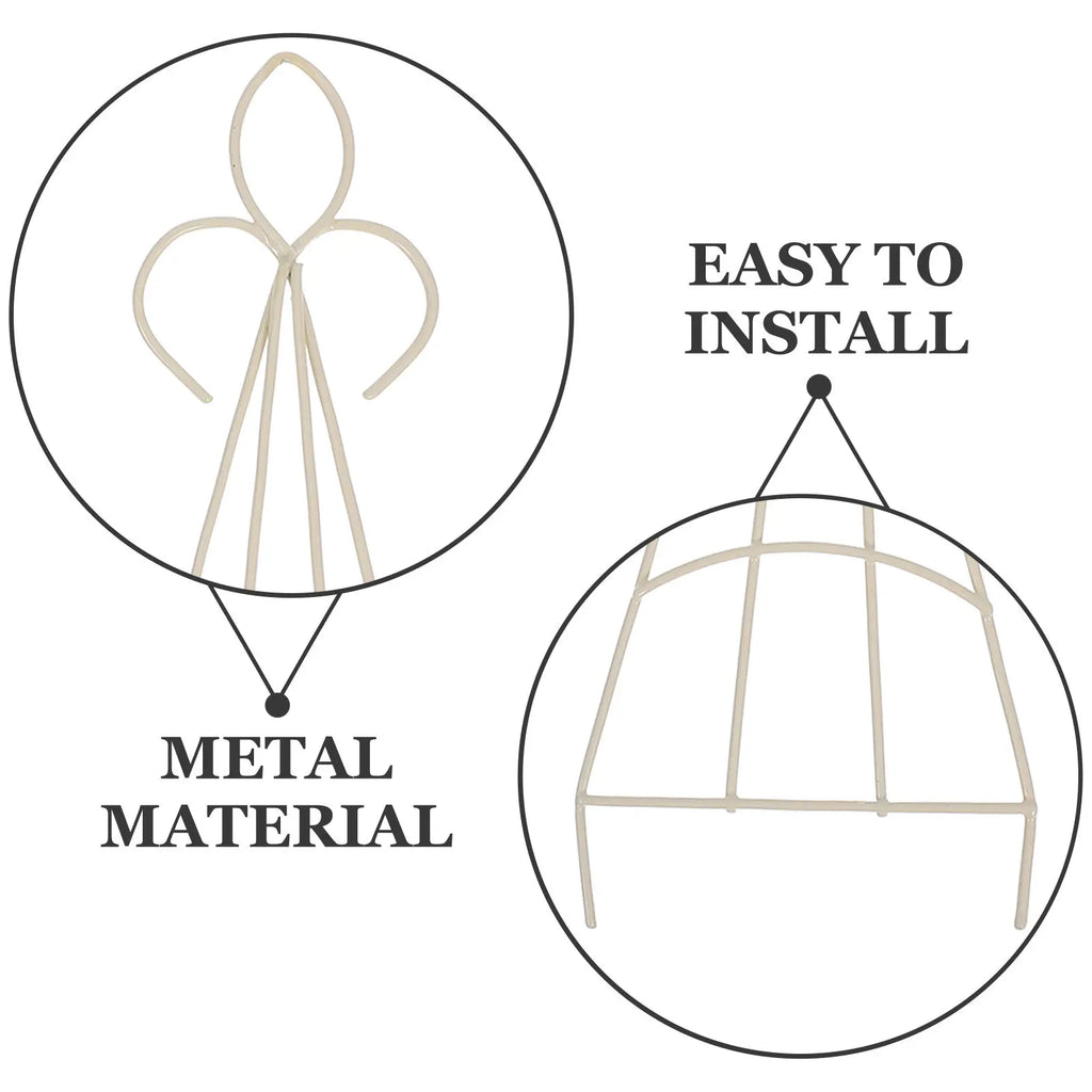 4Pcs Mini Plant Trellis Metal Climbing Support Sturdy Iron DIY Garden Frame for Potted Plants Indoor Vine Display Small Space Zpaxo