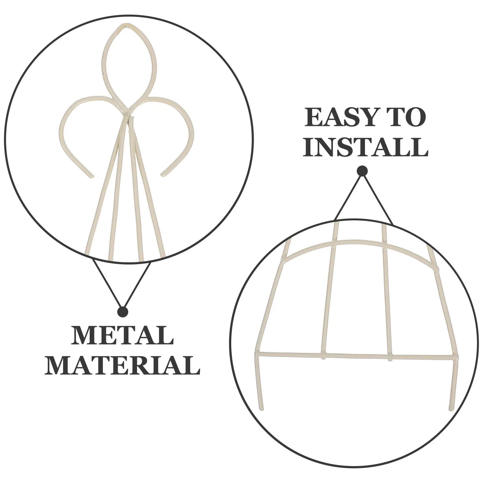 4Pcs Mini Plant Trellis Metal Climbing Support Sturdy Iron DIY Garden Frame for Potted Plants Indoor Vine Display Small Space Zpaxo