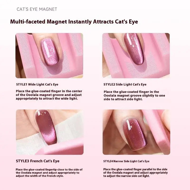 U-Shape Cat Eye Nail Magnet – 5D Wide Beam Manicure Tool