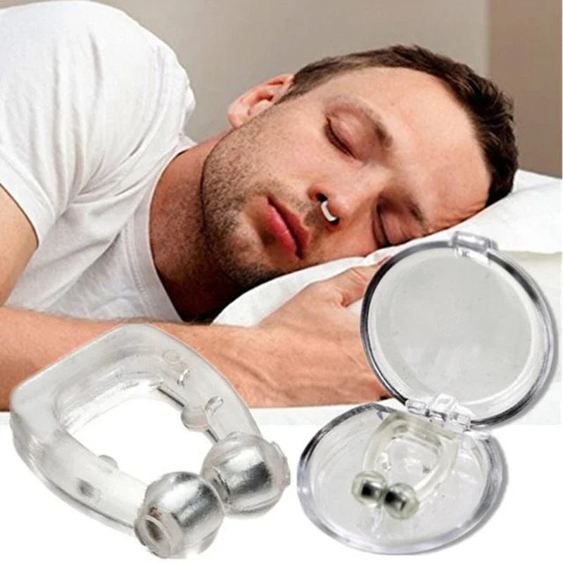 Silicone Magnetic Nose Clip – Anti-Snore Sleep Aid with Case