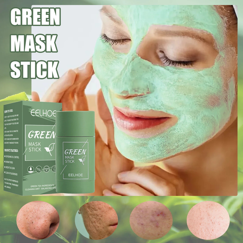 Eelhoe Green Tea Solid Face Mask – Pore Minimizer & Blackhead Solid Cleansing Mask Zpaxo