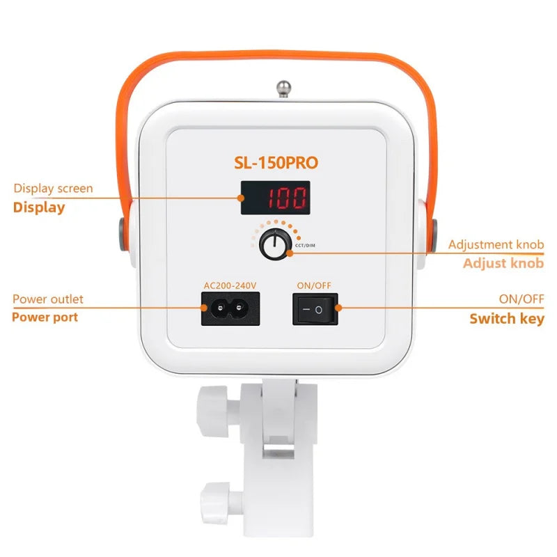SHINEKNOT 150W 3-Color LED Photography & Streaming Fill Light LED Photography Light Zpaxo