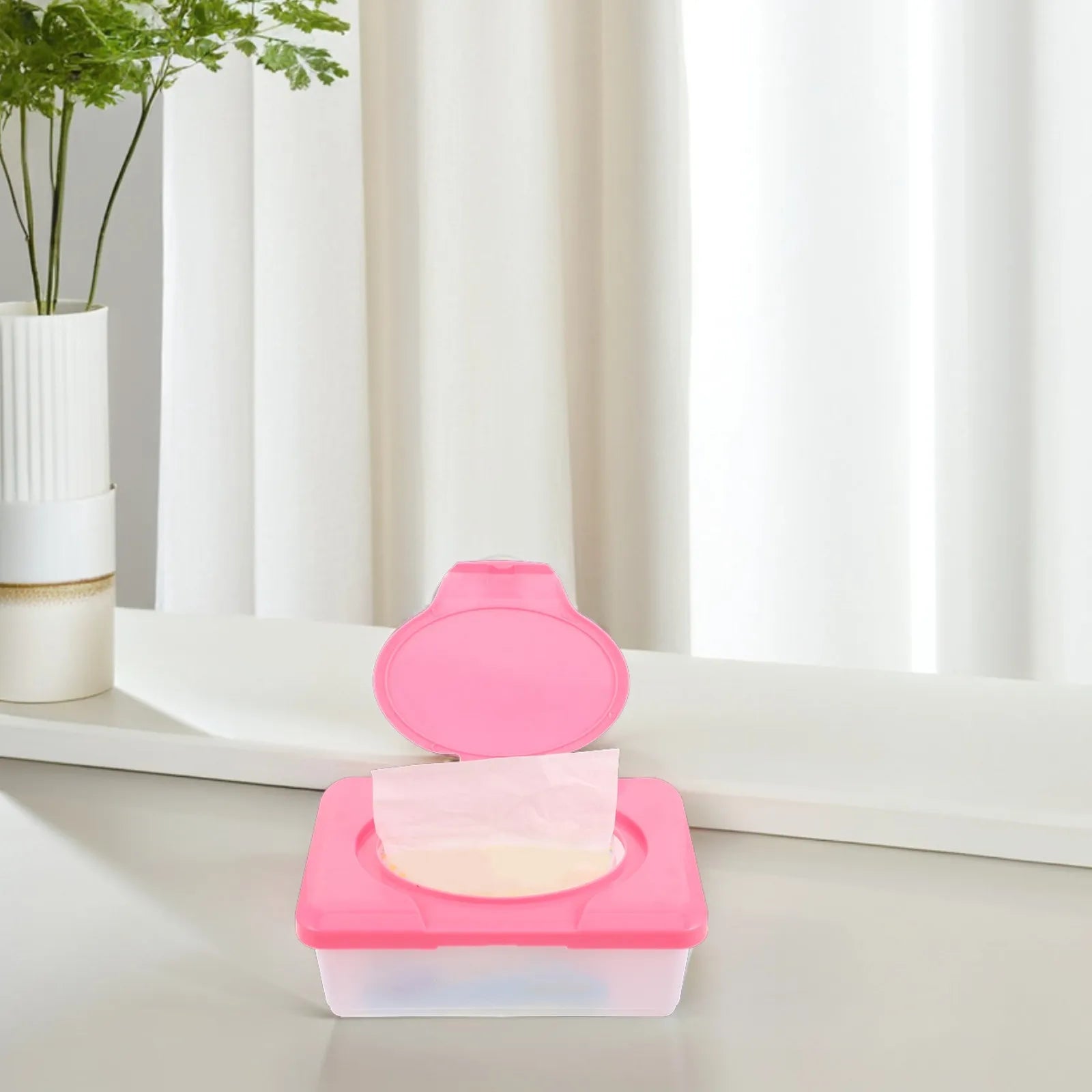Compact Portable Wipe Dispenser Large Capacity Moisture Retaining Lid