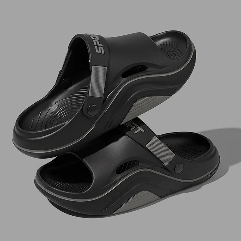 Men's Outdoor Slippers Summer Thick Soft Platform Slide Beach Sandals