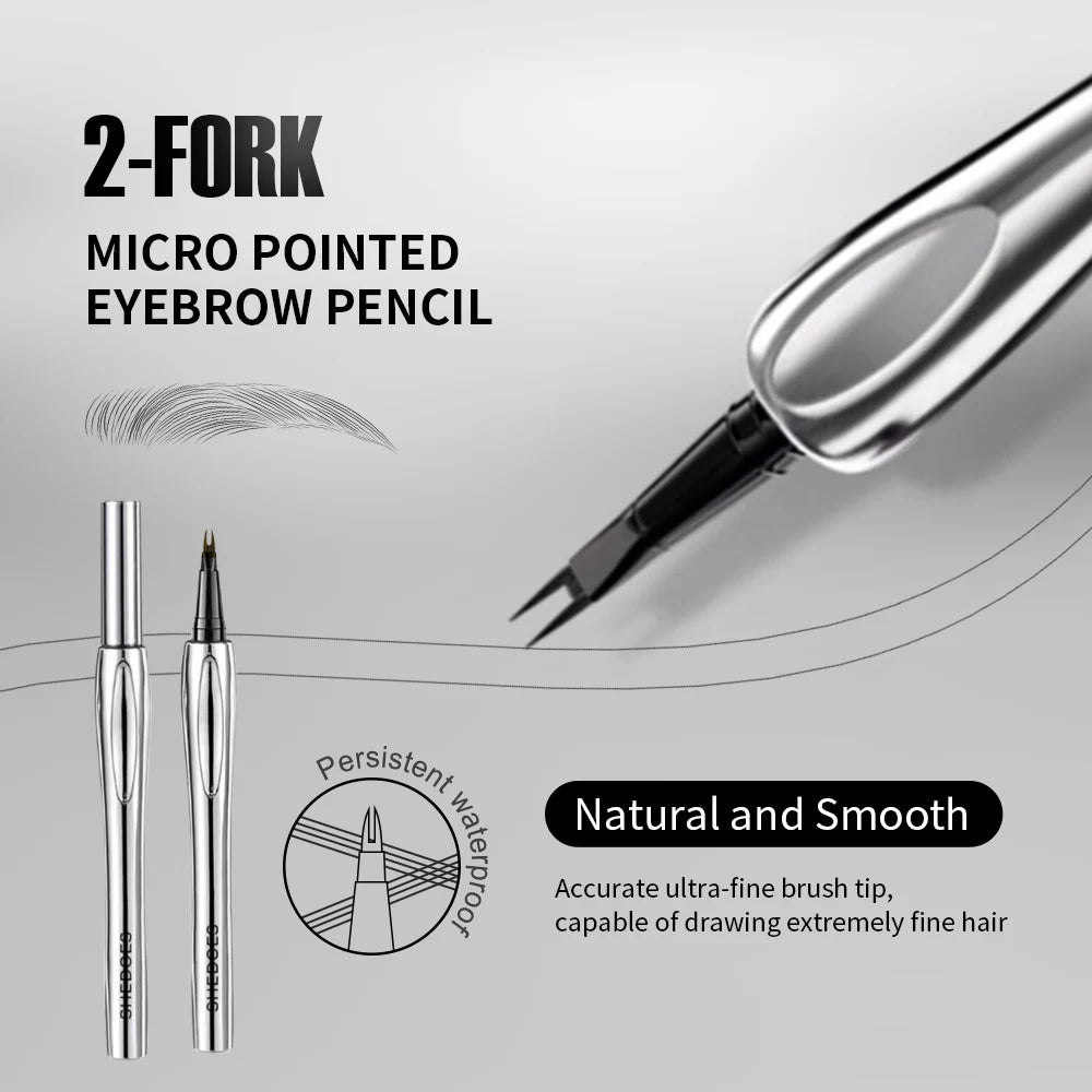 Fine Pointed Eyebrow Pencil Smooth Easy Control Durable Waterproof Zpaxo