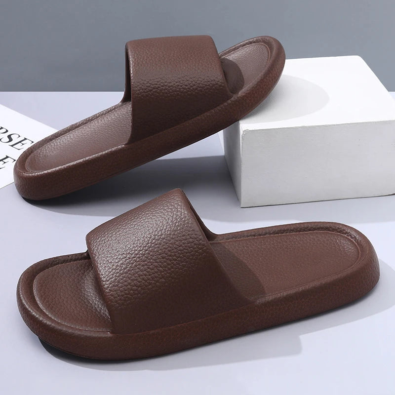Fashion Men's Summer Ligtweight EVA Indoor Home Sandals Slippers Zpaxo Brown 44-45