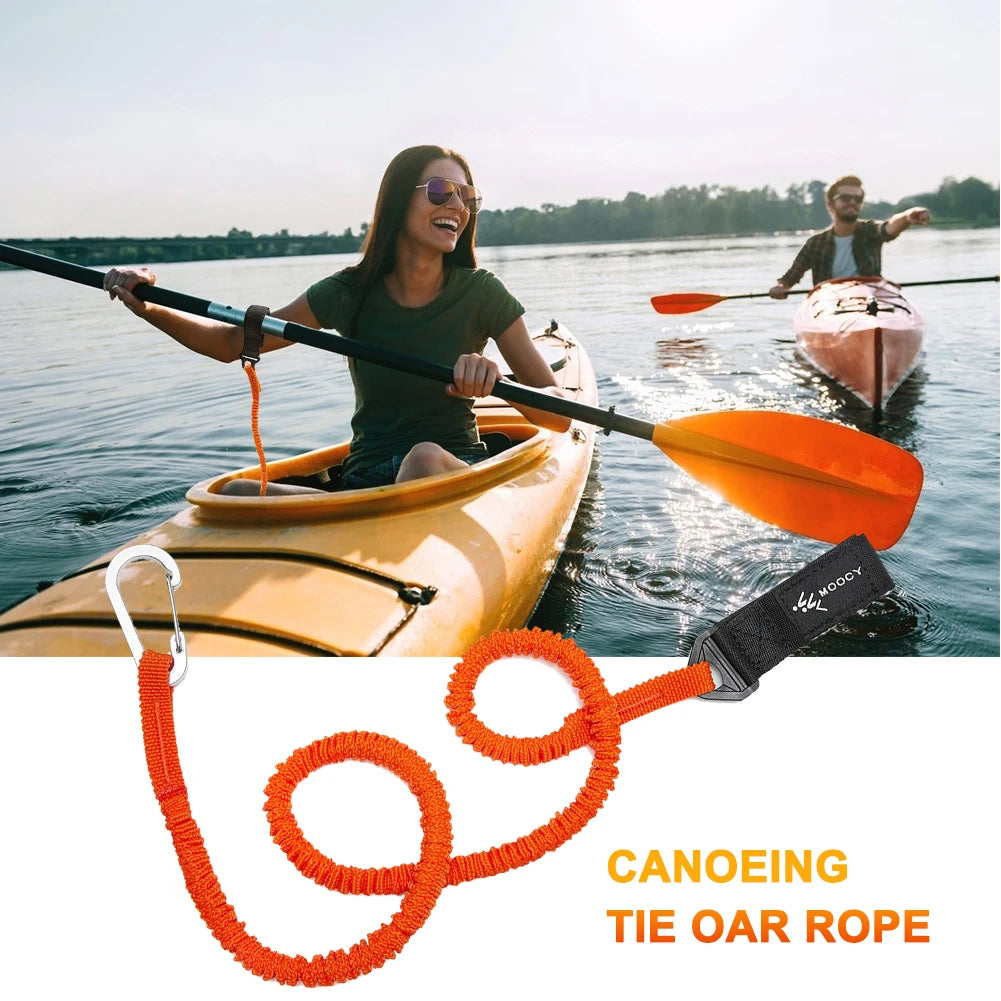 Nylon Elastic Kayak Canoe Paddle Leash Safety Boat Fishing Rod Pole