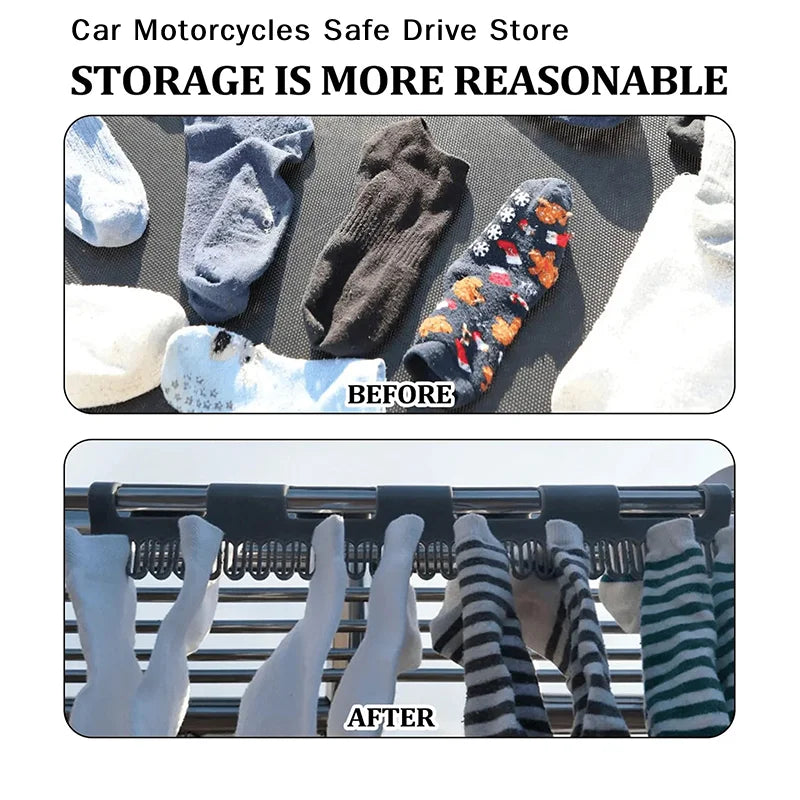 CM2 Hanging Rod Sock Rack Clothes Hanger Suitable Drying Socks Towels