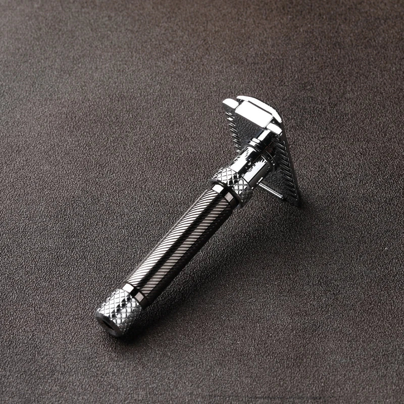 Yaqi Adjustable OC Gunmetal Double Edge Safety Razor for Men Adjustable Safety Razor Zpaxo