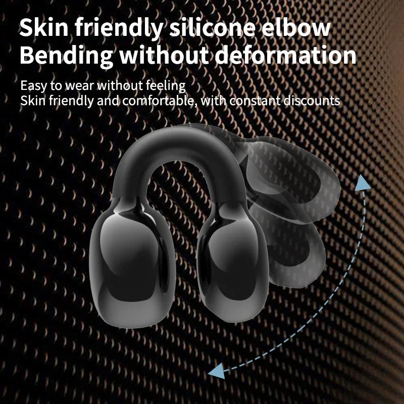 Wireless Bluetooth Earphone Single Ear Bone Conduction Earphones Clip