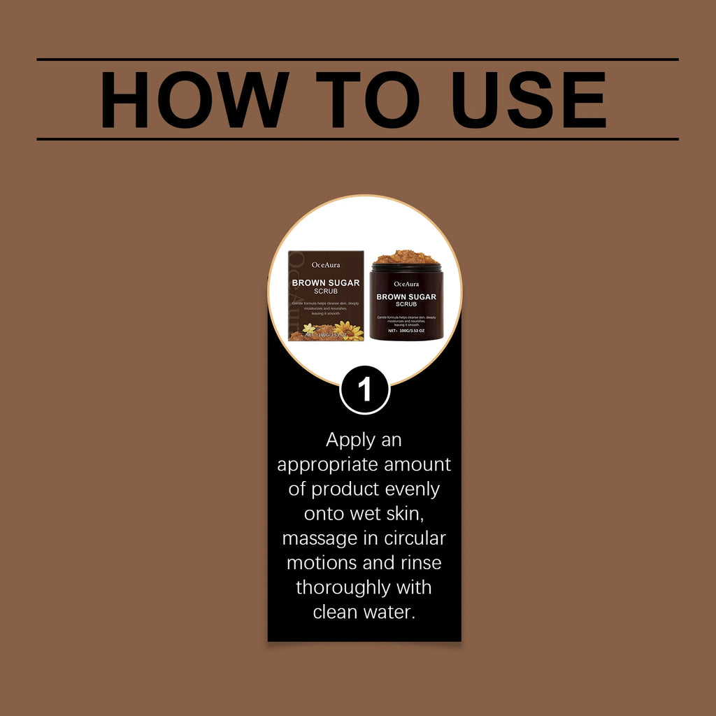 Reduces Roughness Brown Sugar Body Scrub Gently Cleanses Dead Skin Plant Oils Nourish Skin Leaving It Smooth and Soft Zpaxo