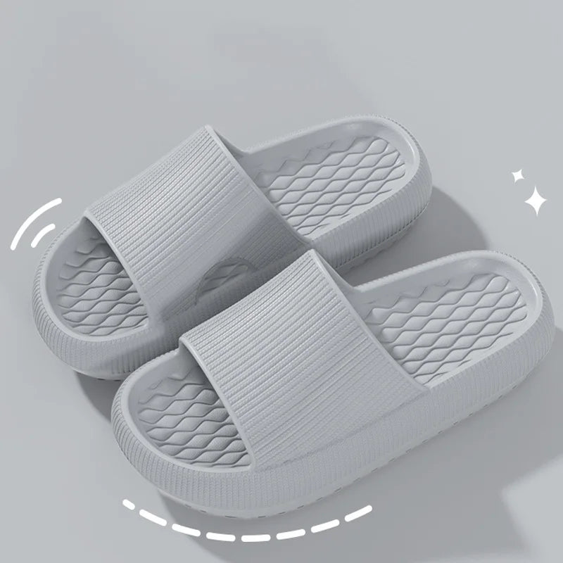 Men Thick Platform Cloud Slippers Eva Cfortable Non-slip Home Slides