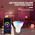 SHINEKNOT GU10 Smart LED Bulb 5W WiFi RGB Dimmable Alexa