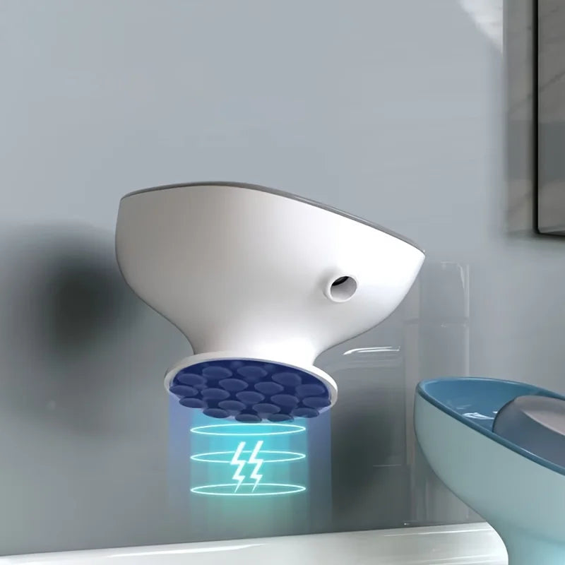 2-Pack Draining Soap Dish Holder – Suction Cup Wall Mount Soap Dish Holder Zpaxo