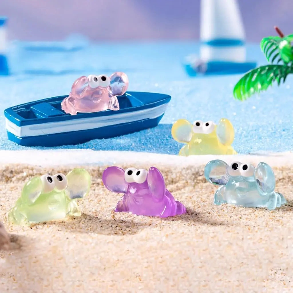 Colorful Resin Crab Figurines – Miniature Ocean Decor 10/20 PCS