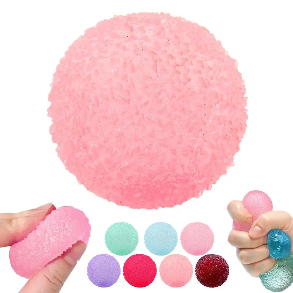 1pc high-end Squishy Multicolor Texture Ice Ball Squeeze Toy for Kids Adult Soft Pinch Pop Fidget Toys Children Halloween Christ Zpaxo cherry