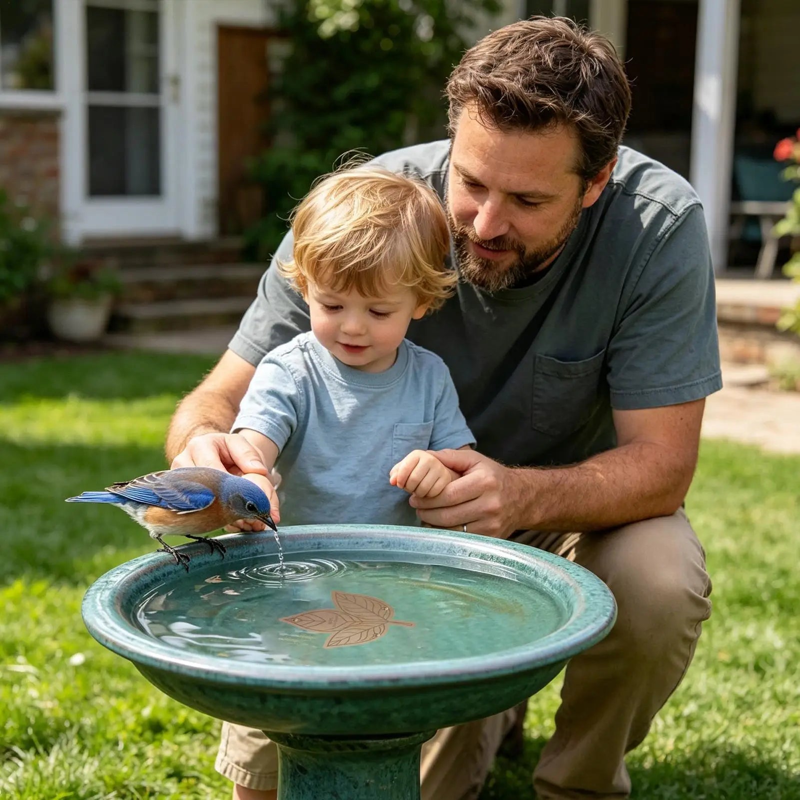 Copper Disk For Bird Bath Stable Triple-Point Support Purification Plate Copper Bird Bath Purification Disk For Outdoors Zpaxo