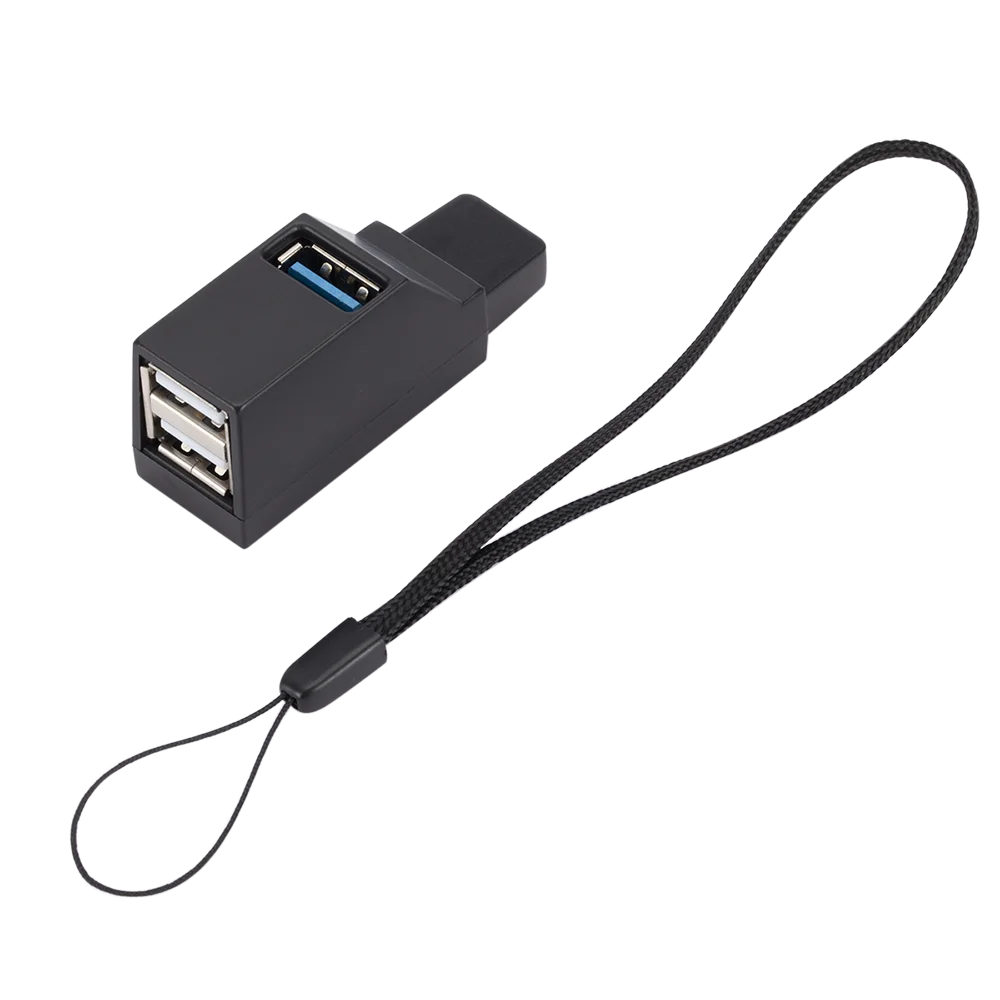 Wireless Expander USB 3.0 2.0 3 Ports HUB USB 3.0 Laptop PC External Data Transfer Splitter Box Adapter for Computer Tablet Zpaxo black