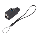 USB 3.0 Multi Port Hub for Macbook Laptop Adapter Hub Extender 3 Ports USB Data Transfer Splitter Box for iPhone Xiaomi PC Zpaxo black